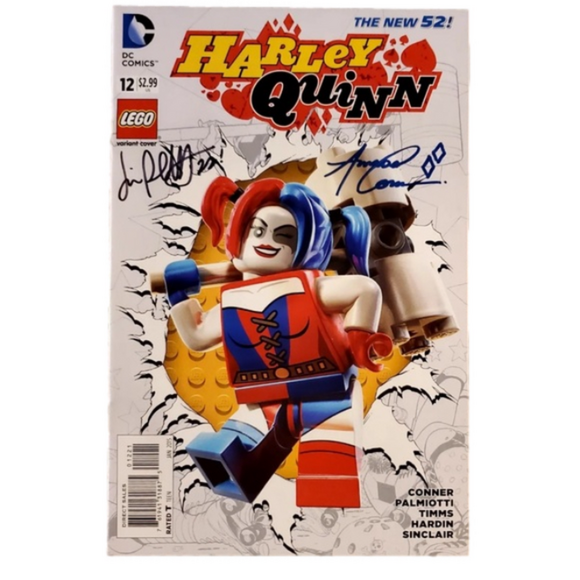 Harley Quinn #12 New 52 Comic Lego Variant Cover SIGNED! by Palmiotti and Conner - Picture 1 of 4